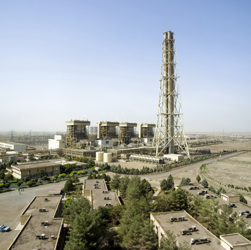 نیروگاه شهیدرجایی قزوین-4واحد 250مگاواتی+استک های خروج دود